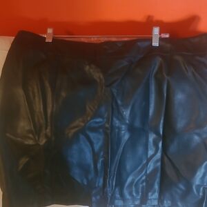 Forever 21 Black Pleather Mini Skirt